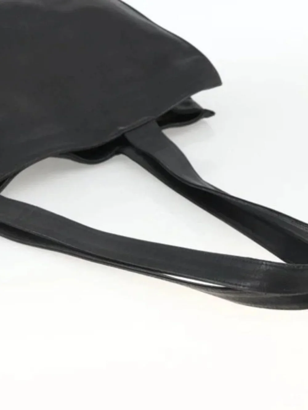 CHANEL Tote Bag Leather Black CC Auth bs34155